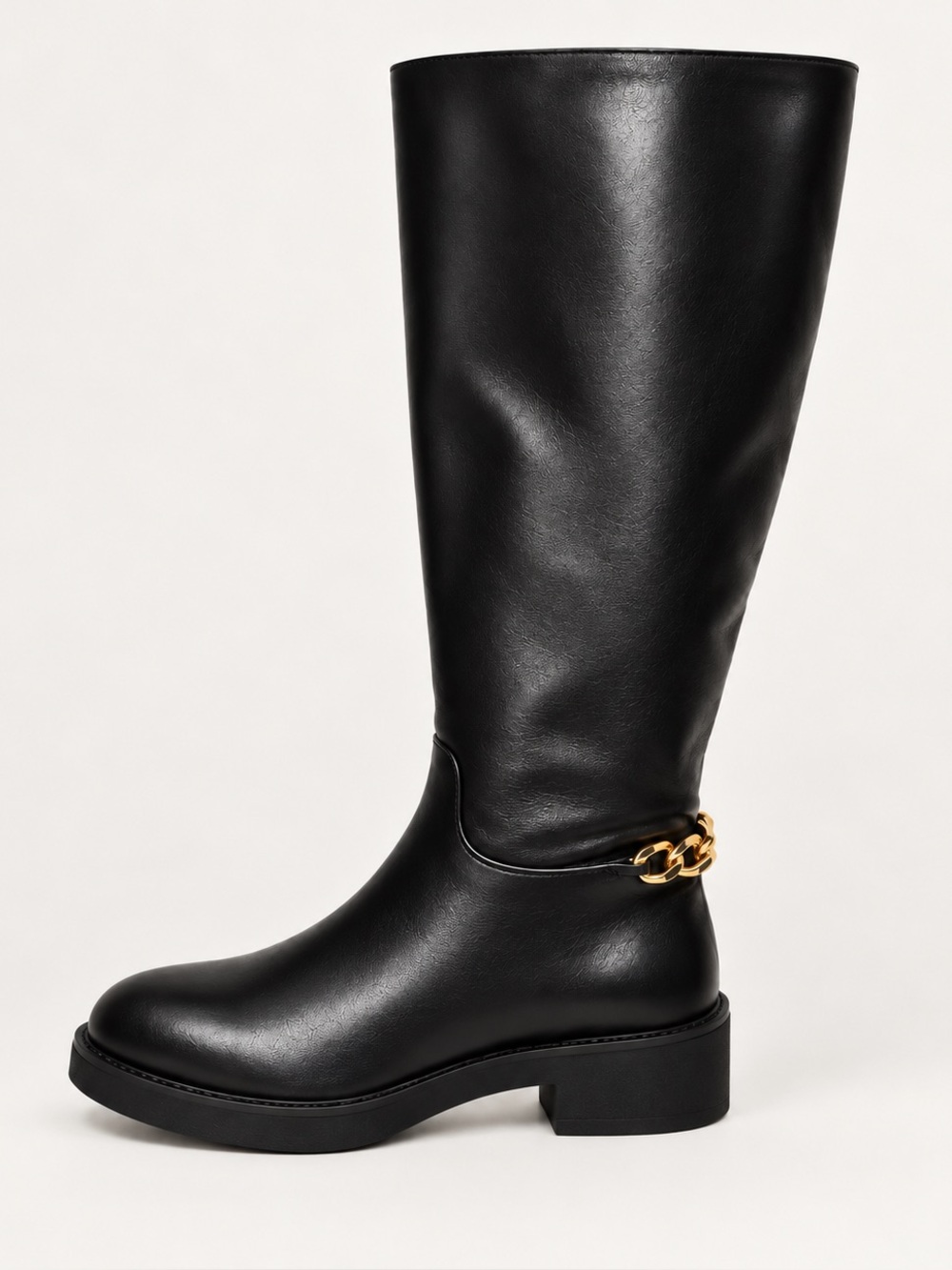 NWOT-Stuart Weitzman SoLuxe Celia Black Leather Knee High Boots Sz 8.✨